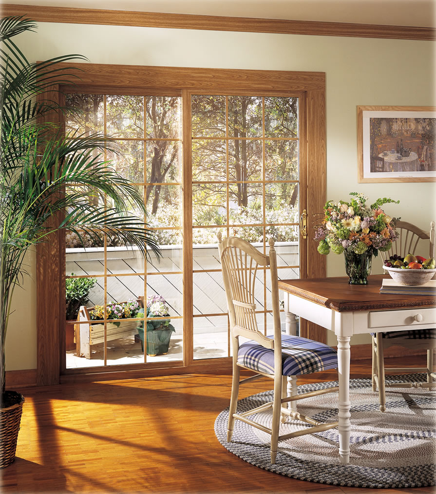 Wood decorated Patio doors